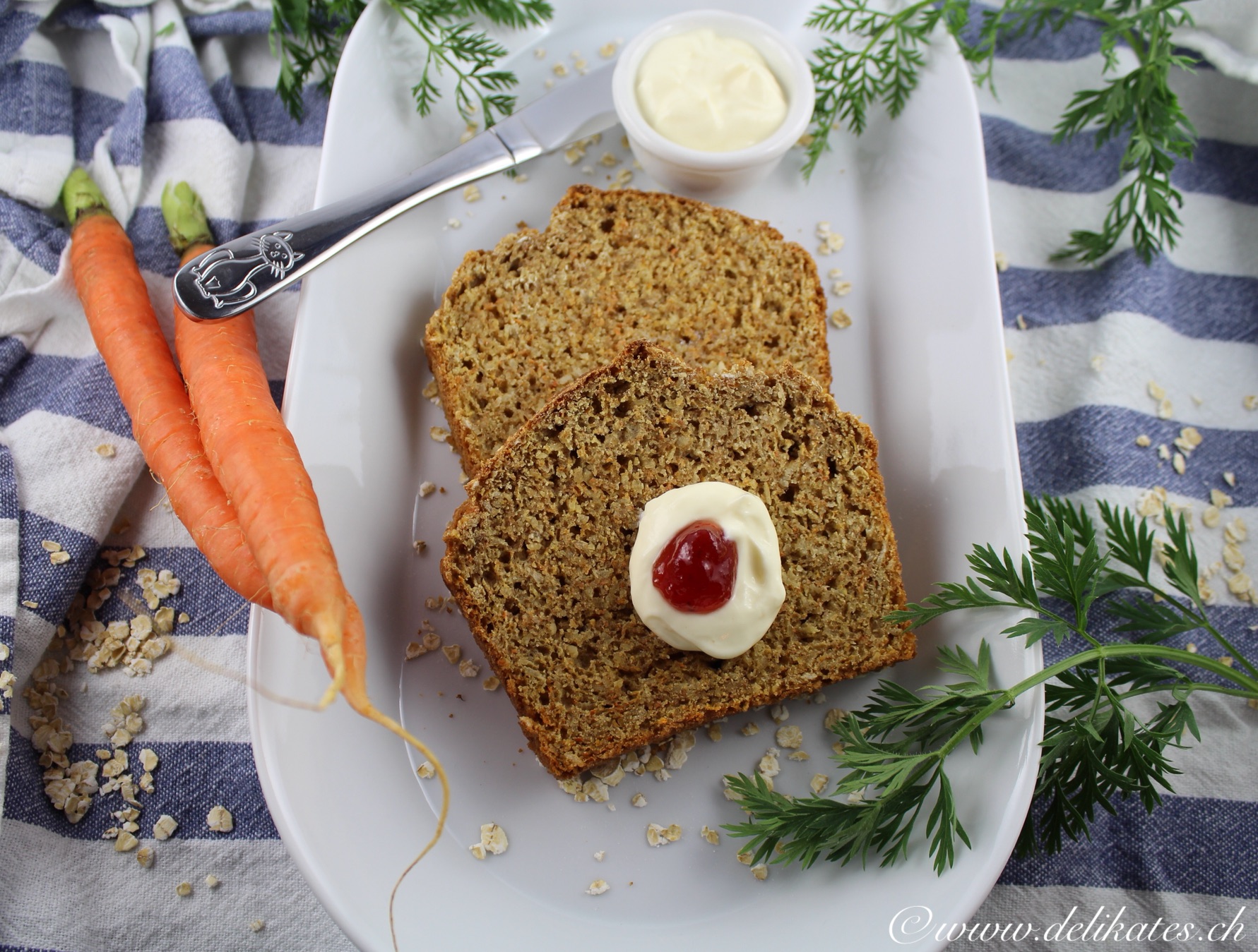 Schwedische Rezepte - Morotlimpa Schwedisches Karottenbrot
